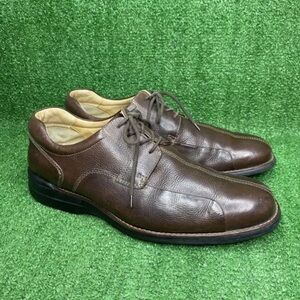 Johnston Murphy Mens Brown Oxford Shoes Size 10.5 M US Bicycle Split Toe